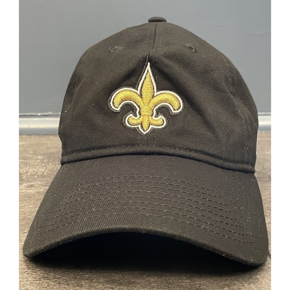 New Orleans Saints Hat Cap Strap Back Adjustable New Era NFL Football Black